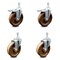 Service Caster 5 Inch High Temp Phenolic Swivel 10mm Stem Caster Total Lock Brake SCC, 2PK SCC-TSTTL20S514-PHRHT-M1015-2-S-2 - alternate 1